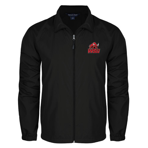 Black Full Zip Wind Jacket-Official Logo