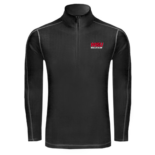 Sport Tek Black Sport Wick Stretch 1/2 Zip Pullover-Bulls Club