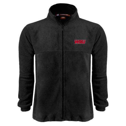 Black Fleece Full Zip Jacket-WSU
