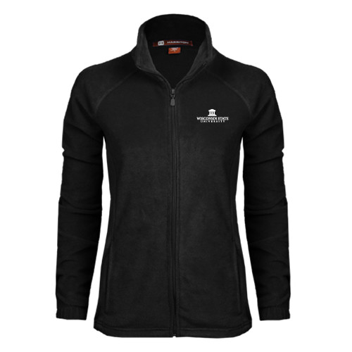 Womens Black Fleece Full Zip Jacket-University Mark