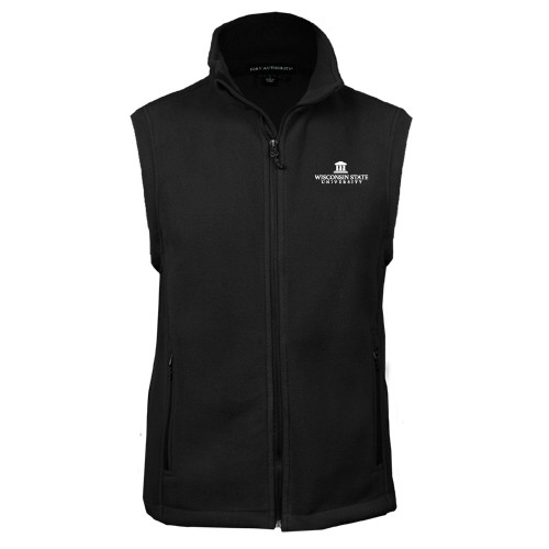 Black Fleece Full Zip Vest-University Mark