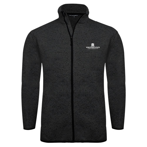 Black Heather  Sweater Fleece Jacket-University Mark