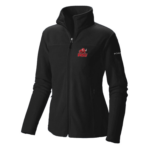 Columbia Womens Full Zip Black Fleece Jacket-Official Logo