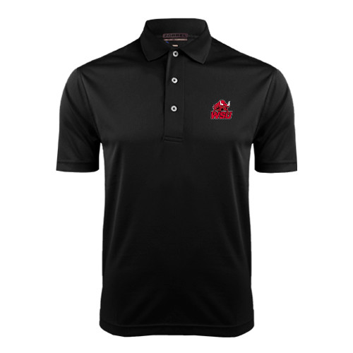 Black Dry Mesh Polo-Official Logo