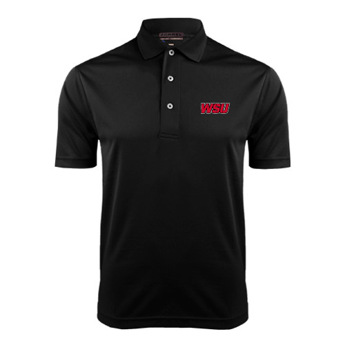 Black Dry Mesh Polo-WSU