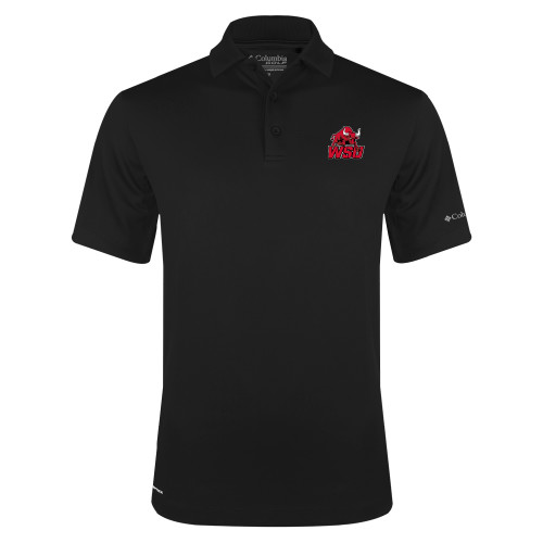 Columbia Black Omni Wick Drive Polo-Official Logo