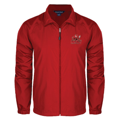Red Full Zip Wind Jacket-Official Logo