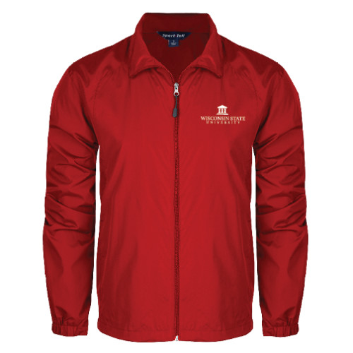 Red Full Zip Wind Jacket-University Mark