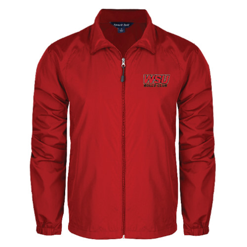 Red Full Zip Wind Jacket-Bulls Club