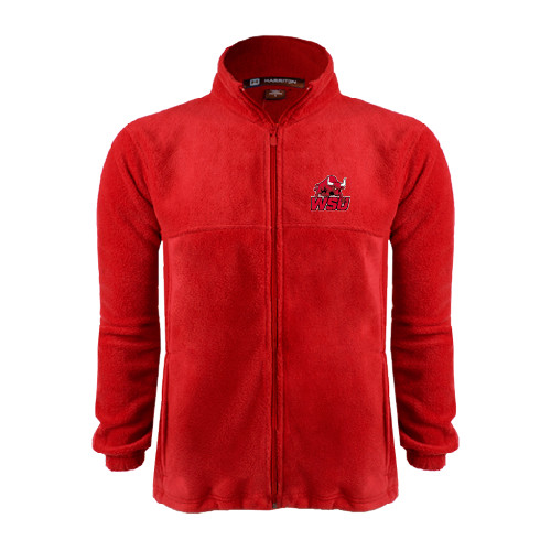 Red Fleece Full Zip Jacket-Official Logo