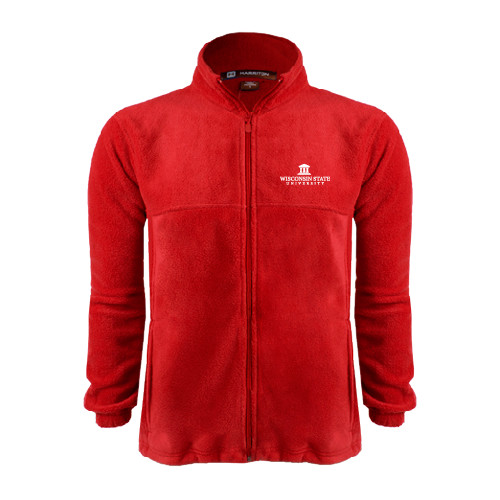 Red Fleece Full Zip Jacket-University Mark