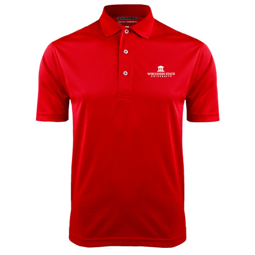 Red Dry Mesh Polo-University Mark