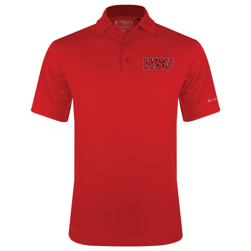 Columbia Red Omni Wick Drive Polo-WSU