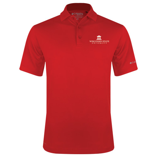 Columbia Red Omni Wick Drive Polo-University Mark