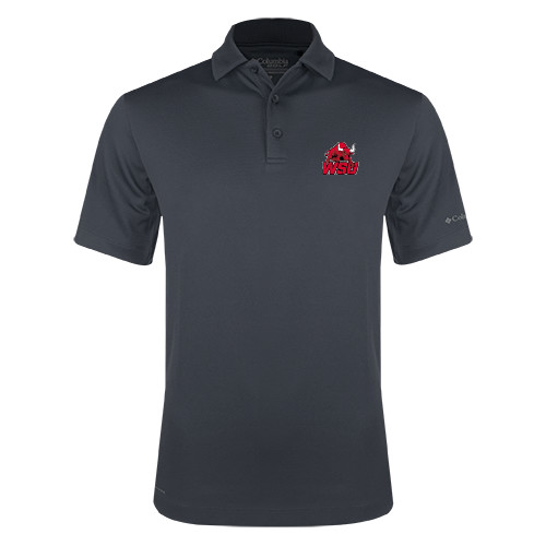 Columbia Charcoal Omni Wick Drive Polo-Official Logo
