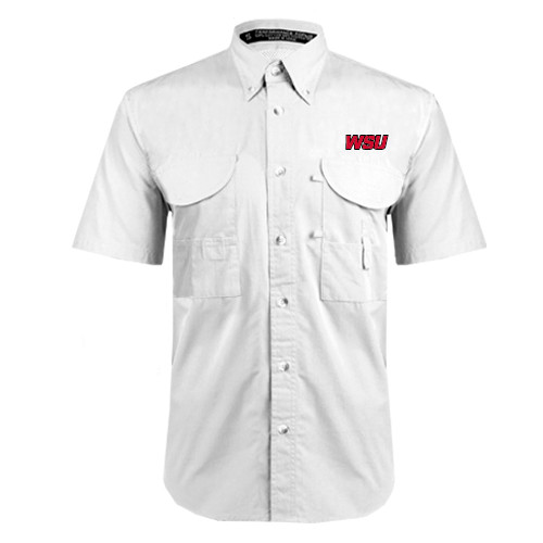 White Fishing Shirt Performance Short Sleeve-WSU