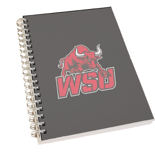 Clear 7 x 10 Spiral Journal Notebook-Official Logo