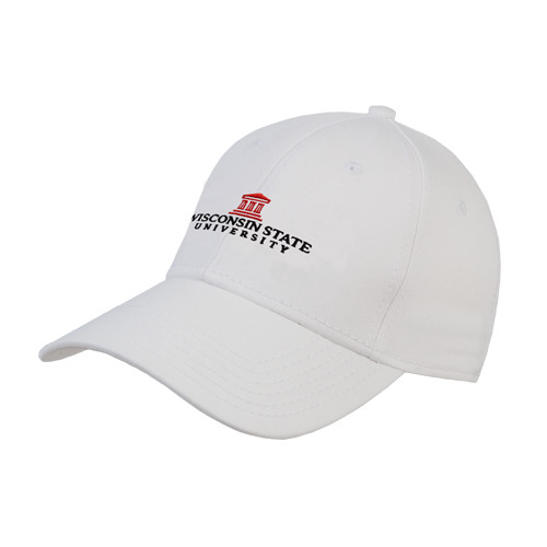 White Structured Adjustable Pro Style Hat-University Mark