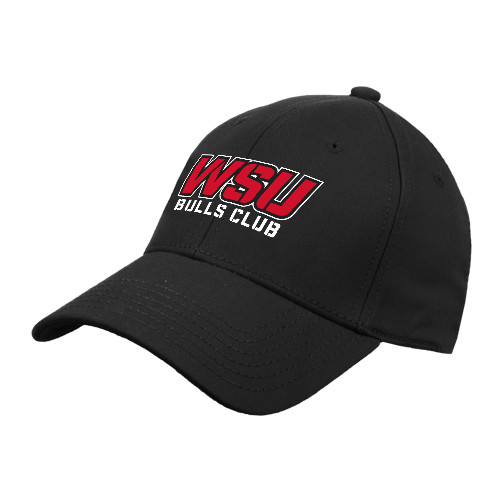 Black Structured Adjustable Pro Style Hat-Bulls Club
