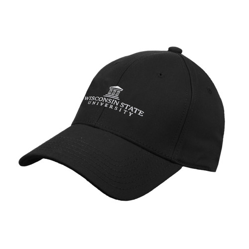 Black Structured Adjustable Pro Style Hat-University Mark