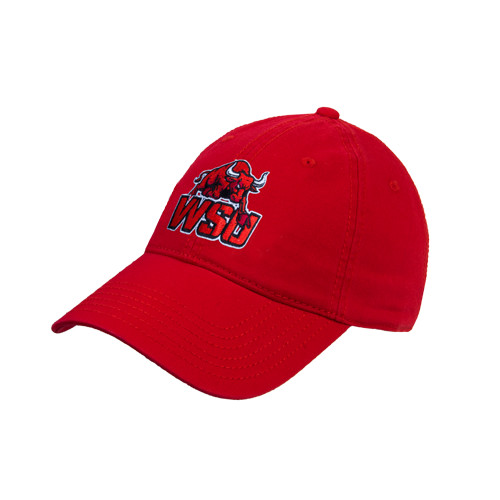 Red Unstructured Adjustable Low Profile Hat-Official Logo