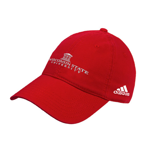 Adidas Red Adjustable Washed Slouch-University Mark