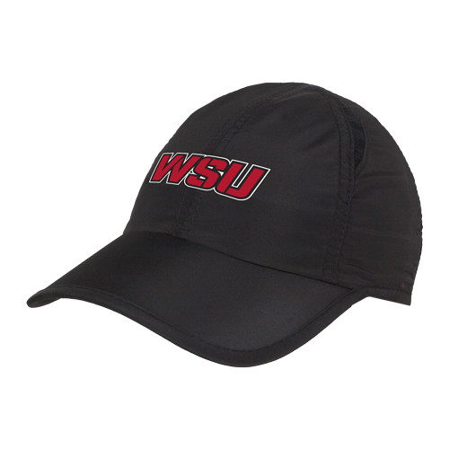 Womens Black Performance Cap-WSU
