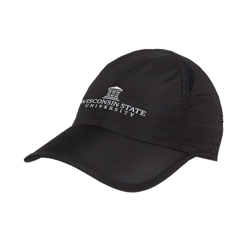 Womens Black Performance Cap-University Mark