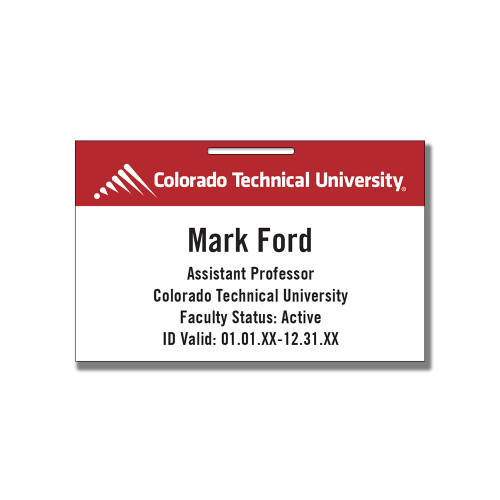 Colorado Technical University Faculty ID Badge-