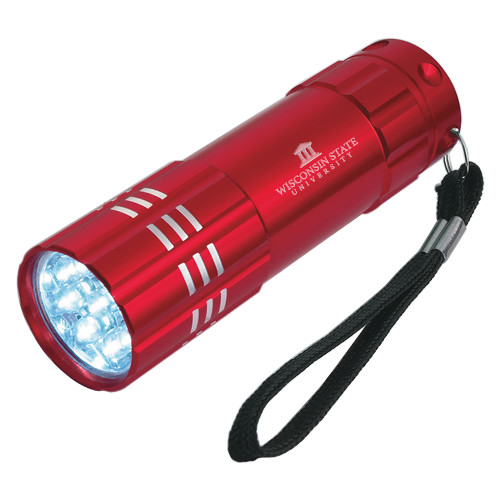 Industrial Triple LED Red Flashlight-University Mark Engraved