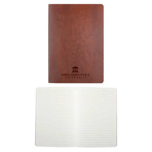Fabrizio Brown Soft Cover Journal-University Mark Engraved