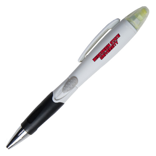 Blossom White Pen/Highlighter-Athletic Wordmark
