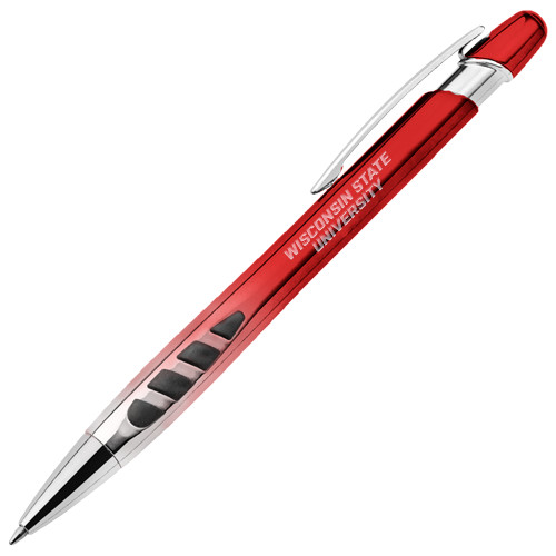 Veneno Metallic Red Pen w/Blue Ink-Athletic Wordmark Engraved