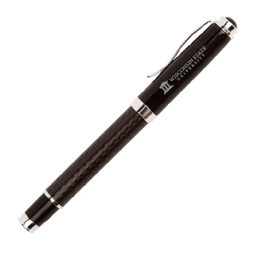 Luna Black Rollerball Pen-University Wordmark Engraved