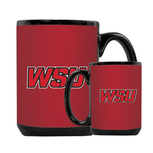 Full Color Black Mug 15oz-WSU