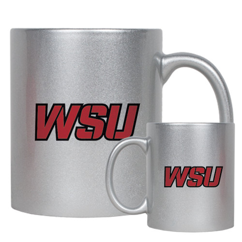Full Color Silver Metallic Mug 11oz-WSU