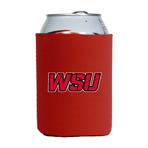 Neoprene Red Can Holder-WSU