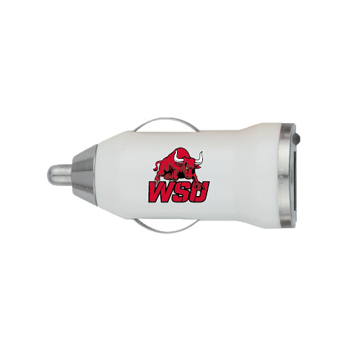 On the Go White Car Charger-Official Logo
