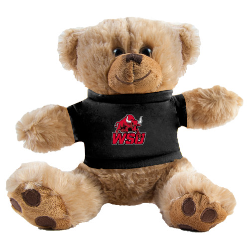 Plush Big Paw 8 1/2 inch Brown Bear w/Black Shirt-Official Logo