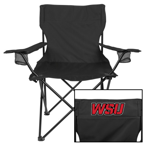 Deluxe Black Captains Chair-WSU