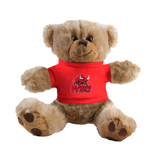 Plush Big Paw 8 1/2 inch Brown Bear w/Red Shirt-Official Logo