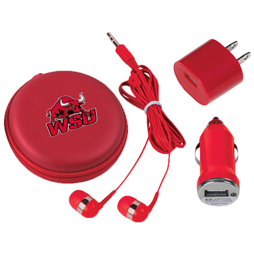 3 in 1 Red Audio Travel Kit-Official Logo