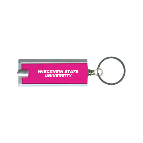 Turbo Pink Flashlight Key Holder-Athletic Wordmark