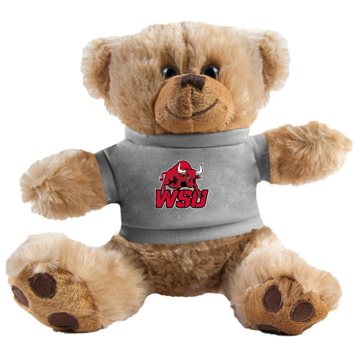 Plush Big Paw 8 1/2 inch Brown Bear w/Grey Shirt-Official Logo