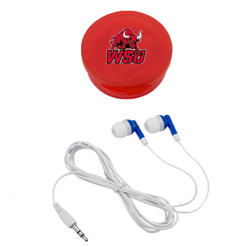 Ear Buds in Red Case-Official Logo