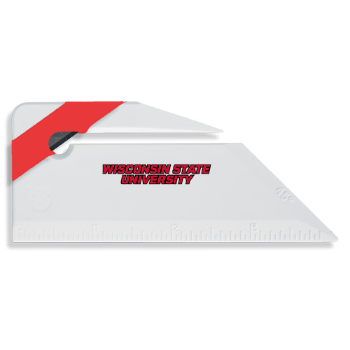 Angled Red Stripe Letter Opener-Athletic Wordmark