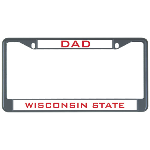 Dad Metal License Plate Frame in Black-Dad