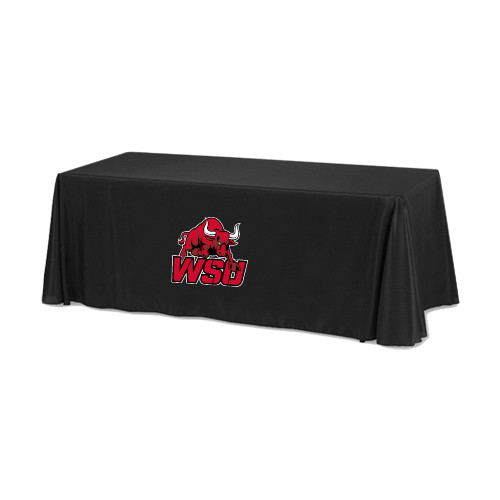 Black 6 foot Table Throw-Official Logo
