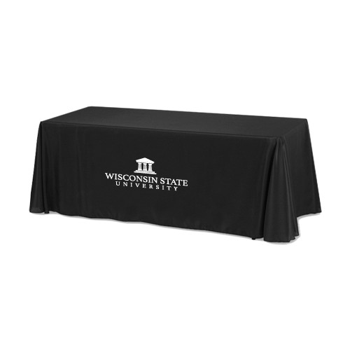 Black 6 foot Table Throw-University Mark
