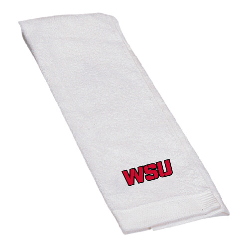 White Golf Towel-WSU